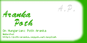 aranka poth business card